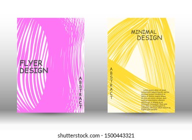 Minimal vector coverage.  A set of trendy covers. Wave lines.Striped background.  Trendy geometric patterns. EPS10 Vector Design.