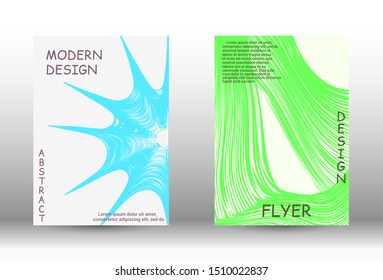Minimal vector coverage.  A set of trendy covers. Wave lines.Striped background.  Trendy geometric patterns. EPS10 Vector Design.