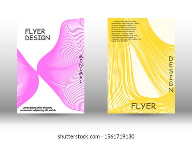 Minimal vector coverage.  A set of trendy covers. Wave lines.Striped background.  Trendy geometric patterns. EPS10 Vector Design.