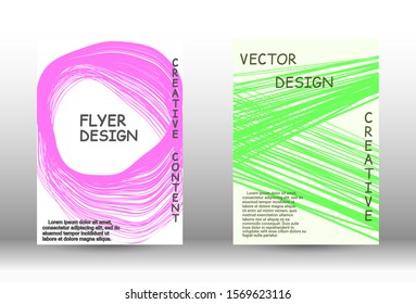 Minimal vector coverage.  A set of trendy covers. Wave lines.Striped background.  Trendy geometric patterns. EPS10 Vector Design.