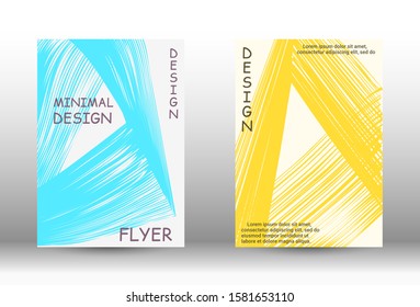 Minimal vector coverage.  A set of trendy covers. Wave lines.Striped background.  Trendy geometric patterns. EPS10 Vector Design.