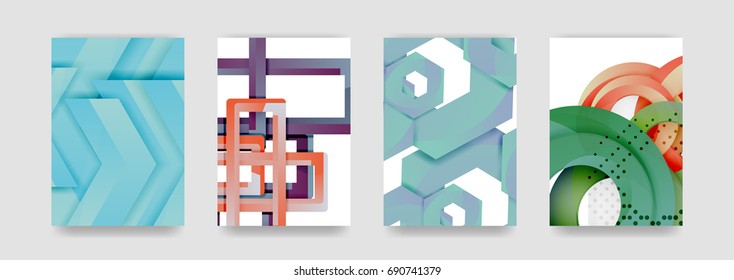 Minimal vector covers background set, geometric futurisrtic style