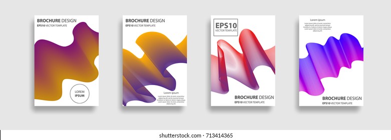 Minimal Vector covers design. Minimal covers. Abstract 3d meshes. Covers with minimal design Brochure. Geometric halftone gradients. Applicable for Banners, Placards, Posters, Flyers. Covers design