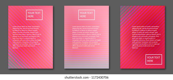 Minimal Vector covers design. Cool halftone gradients. Future Poster template. Size A4, EPS10.