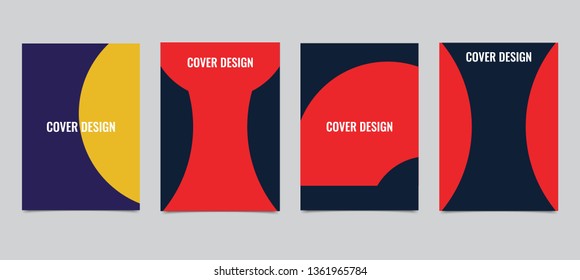 Minimal Vector covers design. Cool halftone.Poster template