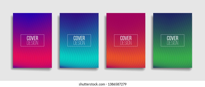 minimal vector covers design with cool gradients and abstract lines. dynamic pattern backdrop in editable eps10 background template. future themed presentation template.