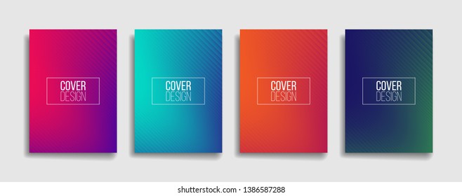 minimal vector covers design with cool gradients and abstract lines. dynamic pattern backdrop in editable eps10 background template. future themed presentation template.