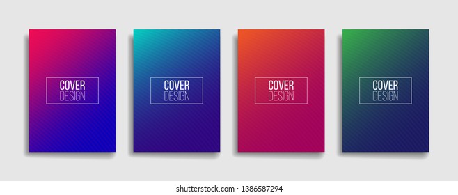 minimal vector covers design with cool gradients and abstract lines. dynamic pattern backdrop in editable eps10 background template. future themed presentation template.