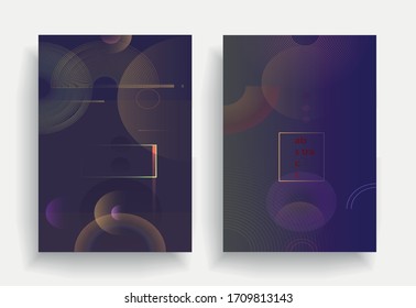 Minimal Vector covers design. Cool halftone gradients. Future Poster template
