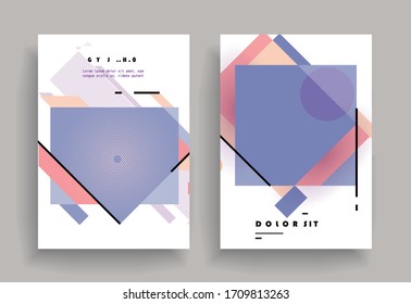 Minimal Vector covers design. Cool halftone gradients. Future Poster template
