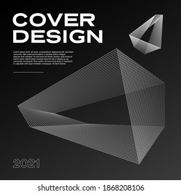 Minimal vector covers design. Cool gradients. Future geometric template.