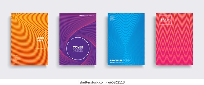 Minimal Vector Covers Design. Cool Halftone Gradients. Future Poster Template.