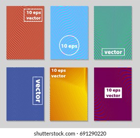 Minimal vector covers design. Cool gradients. Future geometric template, 10 eps illustration