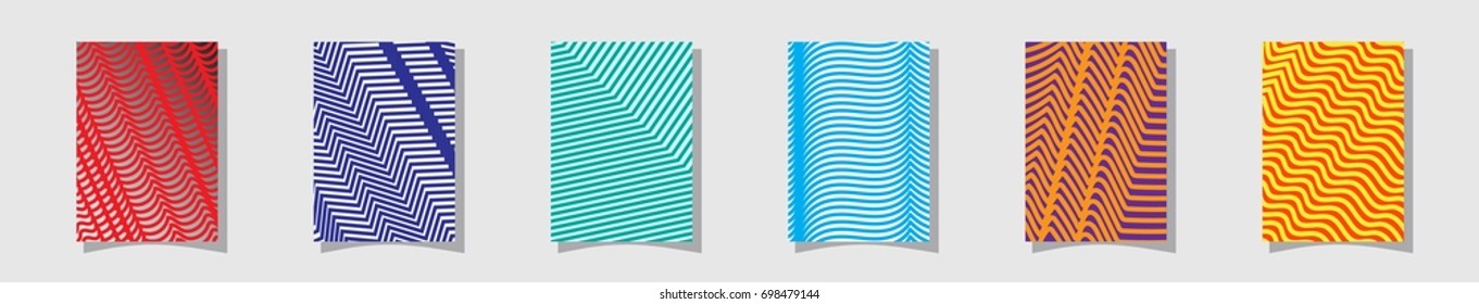 Minimal Vector covers design. Cool halftone gradients. Future geometric template