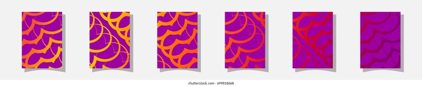 Minimal Vector covers design. Cool halftone gradients. Future geometric template