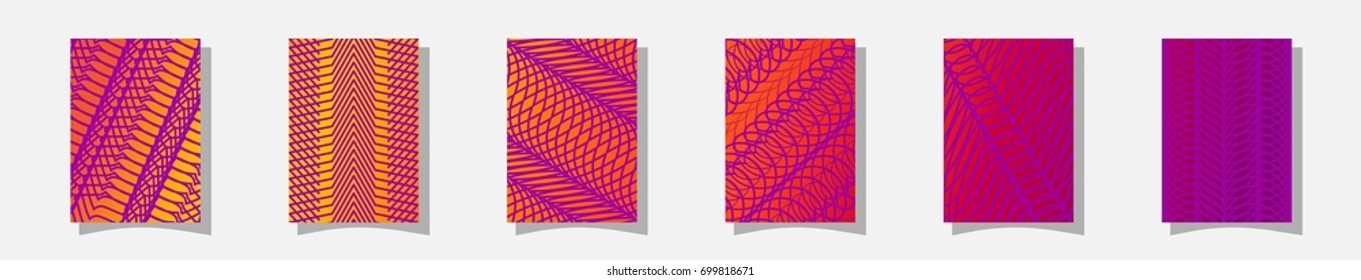 Minimal Vector covers design. Cool halftone gradients. Future geometric template