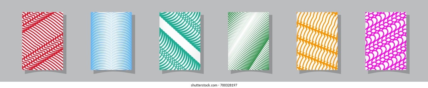 Minimal Vector covers design. Cool halftone gradients. Future geometric template