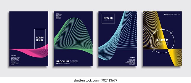 Minimal Vector covers design. Cool halftone gradients. Future Poster template.