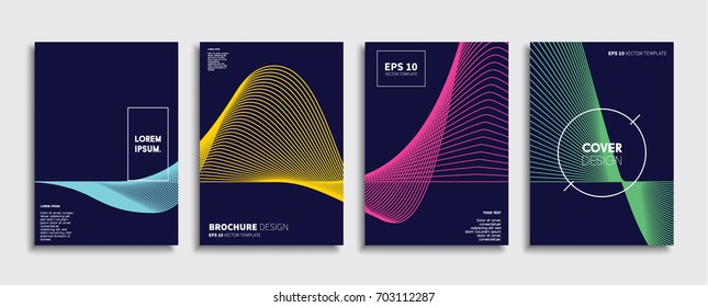 Minimal Vector covers design. Cool halftone gradients. Future Poster template