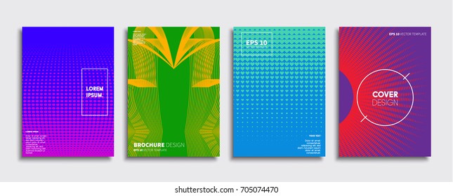 Minimal Vector covers design  Cool halftone gradients  Future Poster template 