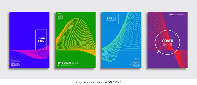 Minimal Vector covers design. Cool halftone gradients. Future Poster template.