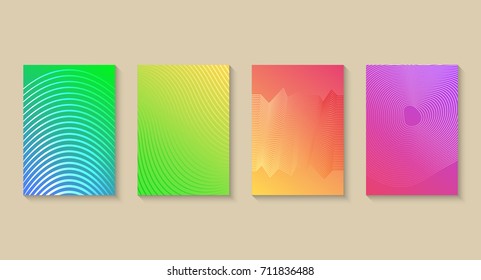 Minimal vector covers design. Cool gradients. Future geometric template.Can use for business data report, presentation, web page, brochure, leaflet, flyer, poster and advertising.