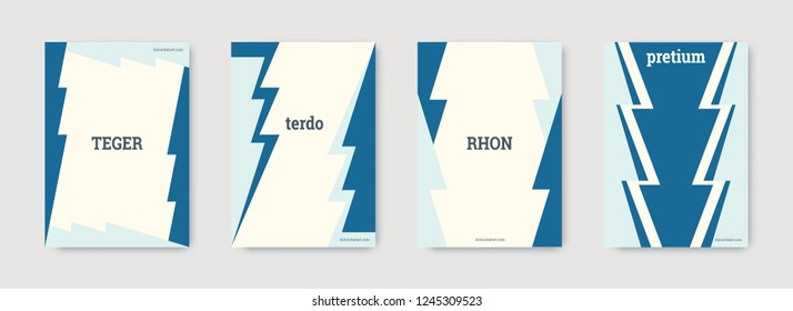 Minimal vector covers design. Geometric cover. Blue, indigo, white, bright colorful set graphic design. Shapes patterns. Triangle template. Cool minimal vector covers design. Business concept.