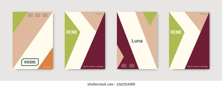 Minimal vector covers design. Geometric cover. Pastel, pink, gold, white, bright colorful set graphic design. Shapes patterns. Triangle template. Cool minimal vector covers design. Business concept.