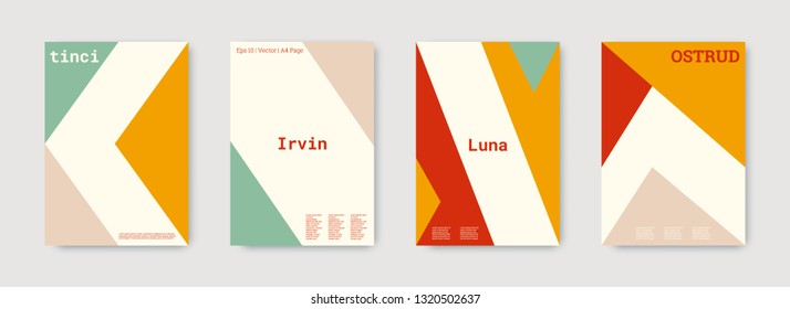 Minimal vector covers design. Geometric cover. Pastel, pink, gold, white, bright colorful set graphic design. Shapes patterns. Triangle template. Cool minimal vector covers design. Business concept.