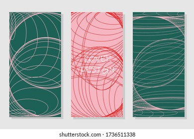 Minimal Vector covers design. Multipurpose template with cover. Trendy minimalist flat geometric design. Square format.