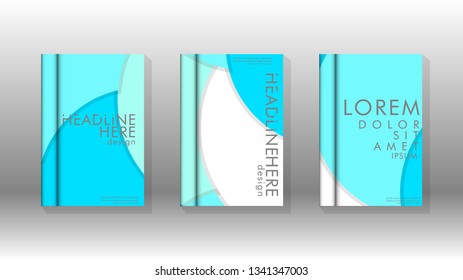 Minimal vector covers design. Round shapes composition . Eps10 vector template