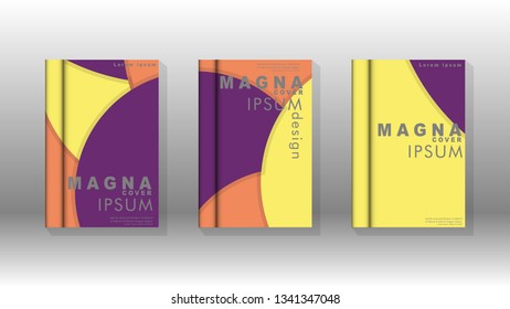 Minimal vector covers design. Round shapes composition . Eps10 vector template