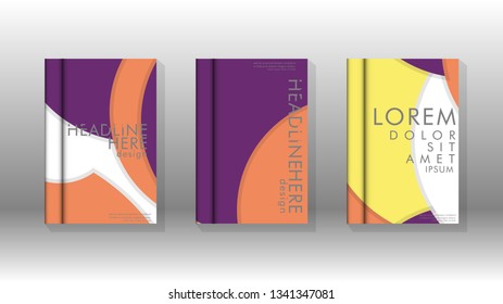 Minimal vector covers design. Round shapes composition . Eps10 vector template