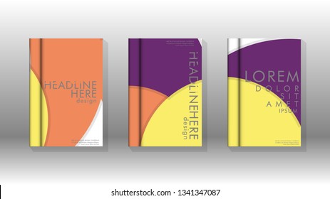 Minimal vector covers design. Round shapes composition . Eps10 vector template