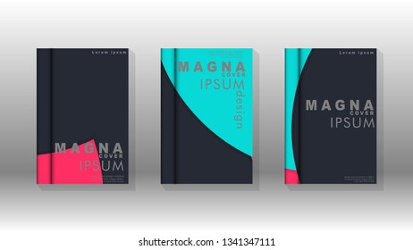 Minimal vector covers design. Round shapes composition . Eps10 vector template