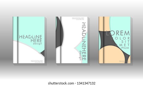 Minimal vector covers design. Round shapes composition . Eps10 vector template