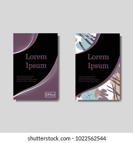 Minimal vector covers set. Artistic painted design set. Abstract gradient pattern background. Eps10. Can be use for journal, composition, cover, book, certificate, card, flyer