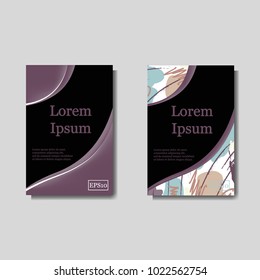 Minimal vector covers set. Artistic painted design set. Abstract gradient pattern background. Eps10. Can be use for journal, composition, cover, book, certificate, card, flyer