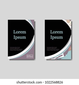 Minimal vector covers set. Artistic painted design set. Abstract gradient pattern background. Eps10. Can be use for journal, composition, cover, book, certificate, card, flyer