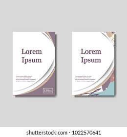 Minimal vector covers set. Artistic painted design set. Abstract gradient pattern background. Eps10. Can be use for journal, composition, cover, book, certificate, card, flyer