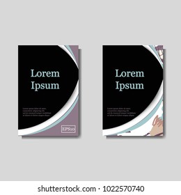 Minimal vector covers set. Artistic painted design set. Abstract gradient pattern background. Eps10. Can be use for journal, composition, cover, book, certificate, card, flyer
