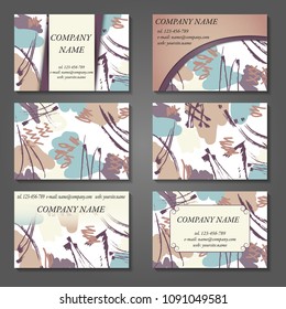 Minimal vector covers set. Artistic painted design set. Abstract pattern background. Eps10. Can be use for journal, composition, cover, book, certificate, card, flyer, visiting cards