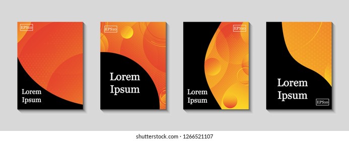 Minimal vector covers set. Future trendy  abstract gradient pattern geometric background. Dynamic shapes composition.  Eps10. Can be use for journal, composition, cover, book, certificate, card, flyer