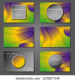Minimal vector covers set. Future geometric trendy gradient design. Abstract gradient pattern background. Eps10. Can be use for journal, composition, cover, book, certificate, card, flyer