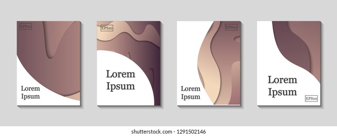 Minimal vector covers set. Future trendy abstract gradient pattern geometric background. Dynamic shapes composition. Eps10. Can be use for journal, composition, cover, book, certificate, card, flyer