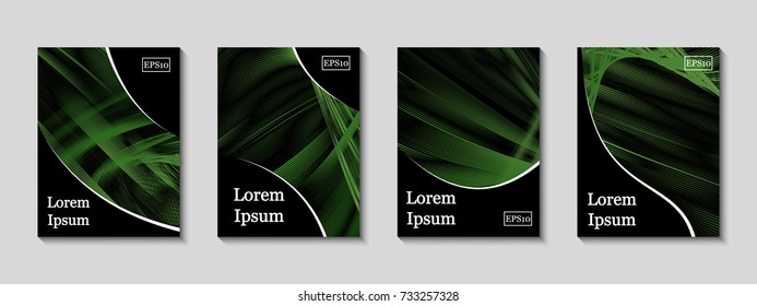 Minimal vector covers set. Future geometric line design set. Galaxy abstract gradient pattern background. Eps10. Can be use for journal, composition, cover, book, certificate, card, flyer