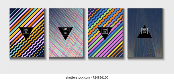 Minimal vector covers set. Modern A4 cover design. Gradient glow poster template, geometric halftone banner. Futuristic neon gradient glitch background, minimal covers abstract shapes, hipster pattern