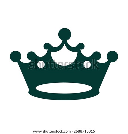 Minimal Vector Crown Design in Flat Modern Style – Simple Royal Icon, Elegant King and Queen Symbol, Luxury Line Art Illustration for Branding, Logos, and Graphic Design