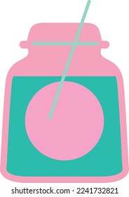 Minimal vector design for background green and pink
