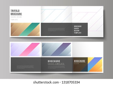 The minimal vector editable layout of square format covers design templates for trifold brochure, flyer, magazine. Creative modern cover concept, colorful background.